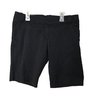 The Limited Drew Fit Shorts Size 8 Solid Black Chino Casual Wear Women